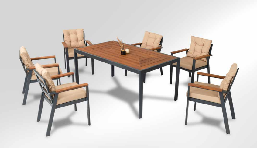 Carla İroko Yemek Takımı Antrasit